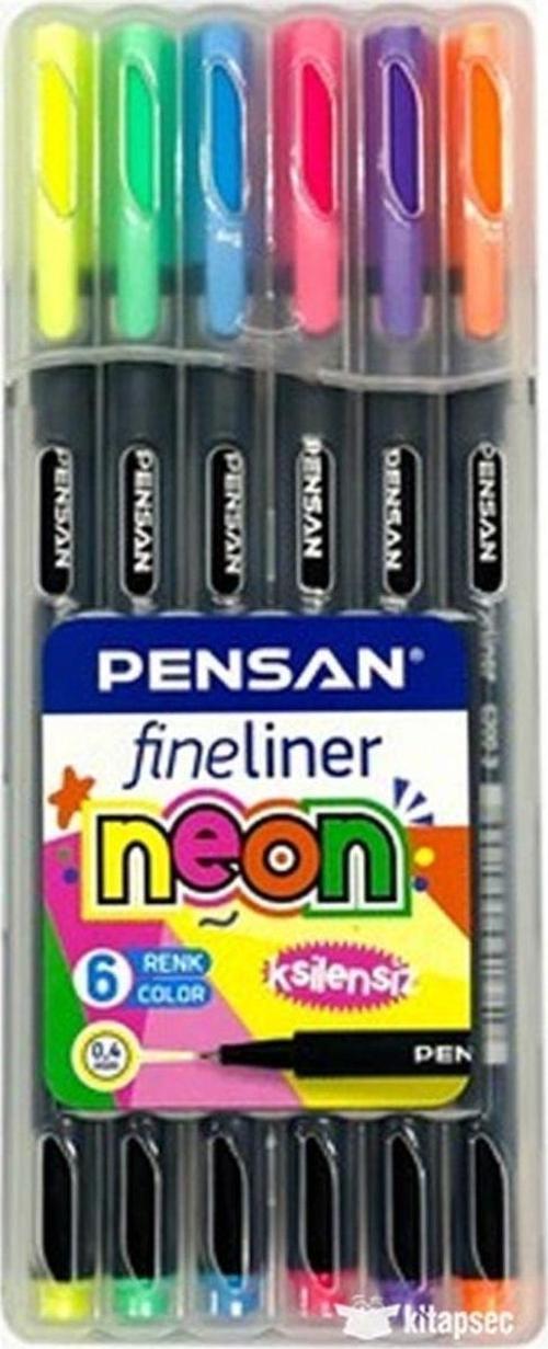 Glıss Kalem Pensan Fınelıner Neon 04Mm.6 Lı Pvc Kutu (6300) Siyah