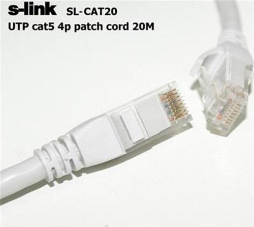 S-Lınk Sl-Cat20 Cat5 20Mt Gri Utp Patch Kablo 