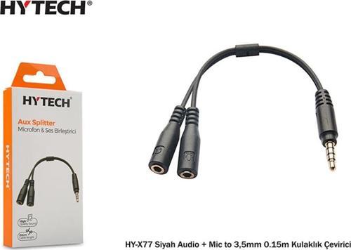 Hy-X77 Siyah Audio + Mic To 3,5Mm 0.15M Kul SİYAH