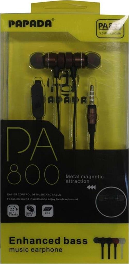 Papada Pa800 Kahve Renk Mikrofonlu Mıknatıslı Kulaklık belirtilmemiş