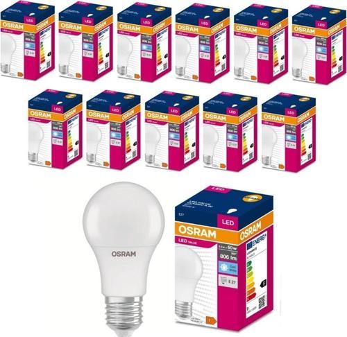 Led 8.5W 6500K 806lm E27 Duy Beyaz Işık 12'Li Ampul/ 4099854041570