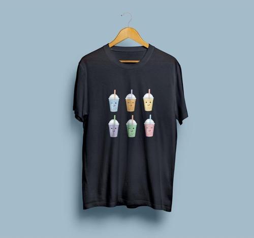Oversize Milkshake / Frozen Tasarım unisex T-shirt
