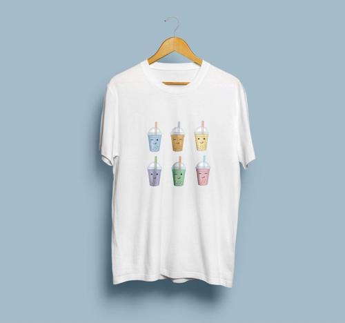 Oversize Milkshake / Frozen Tasarım unisex T-shirt