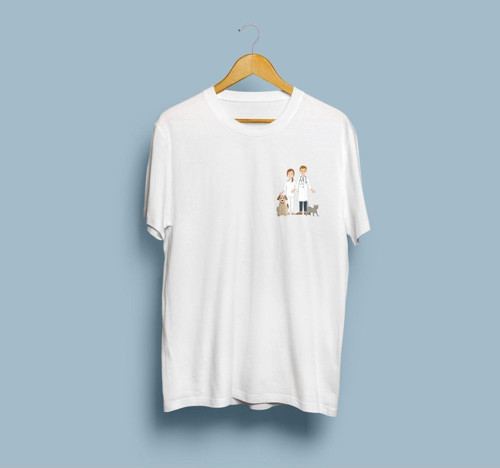 Oversize Veteriner / Vet Cep logolu unisex T-shirt