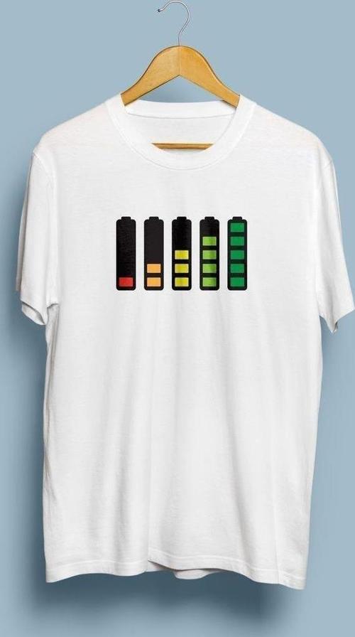 Oversize Şarj / Batarya Göstergesi tasarım unisex T-shirt