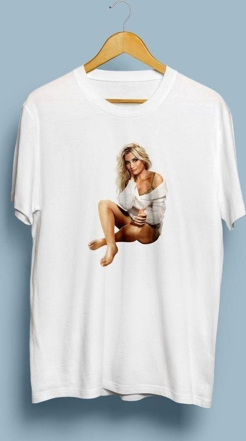 Oversize Sarışın Kadın tasarım unisex T-shirt