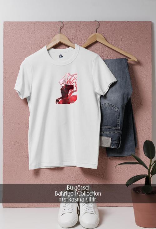 Oversize Tokyo Ghoul Anime Ken Kaneki Manga  Tasarımlı Unisex T-Shirt