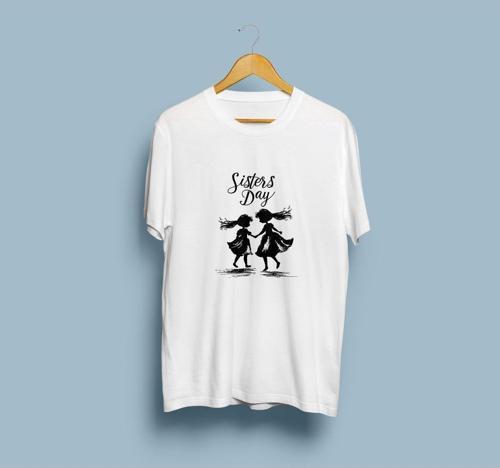 Oversize Kız Kardeşler Günü / Sister's Day Tasarım unisex T-shirt