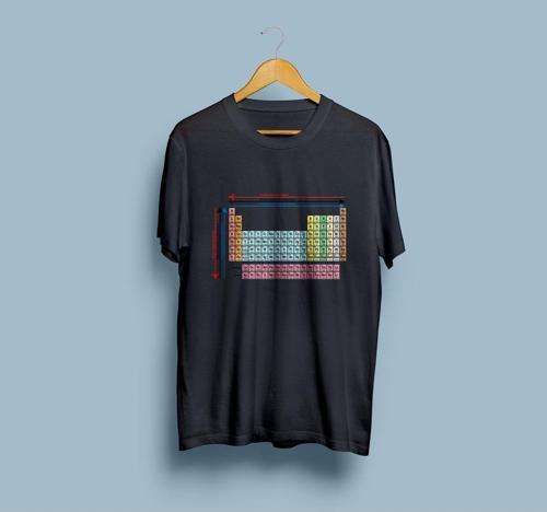 Oversize Elementler Periyodik Tablo / Kimya Tasarım unisex T-shirt
