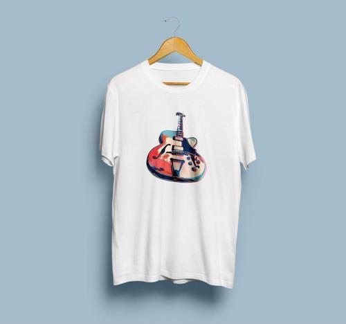 Oversize Gitar / Guitar Tasarım unisex T-shirt