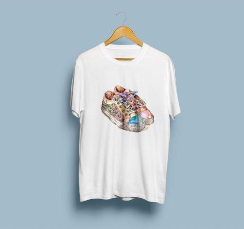 Oversize Ayakkabı / Sneakers Tasarım unisex T-shirt