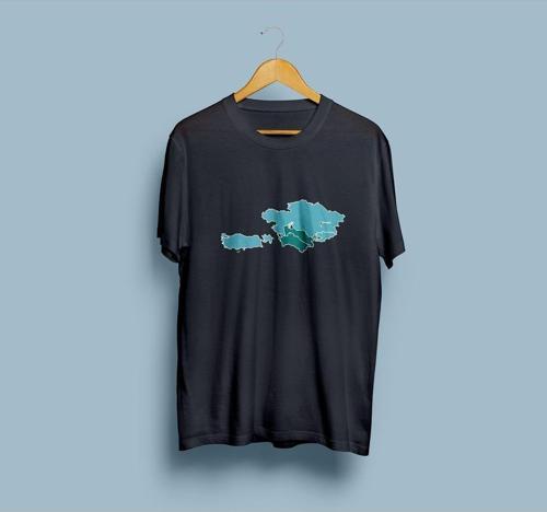 Oversize Türk Dünyası Haritası Turan Devletleri Baskılı Unisex T-shirt
