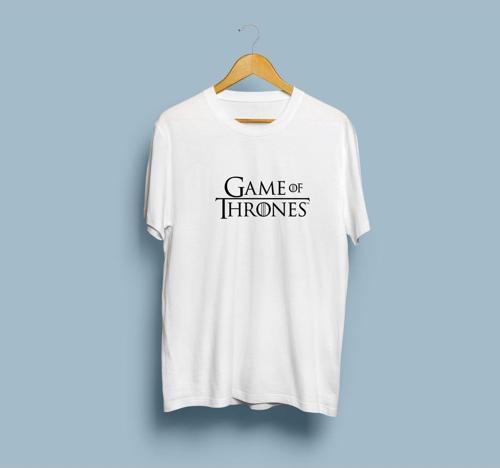 Oversize Game Of Thrones Yazılı unisex T-shirt