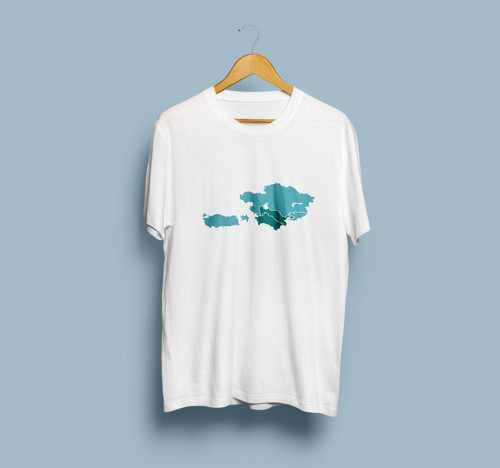 Oversize Türk Dünyası Haritası Turan Devletleri Baskılı Unisex T-shirt