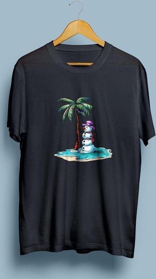 Oversize Erimiş Kardan Adam tasarım unisex T-shirt