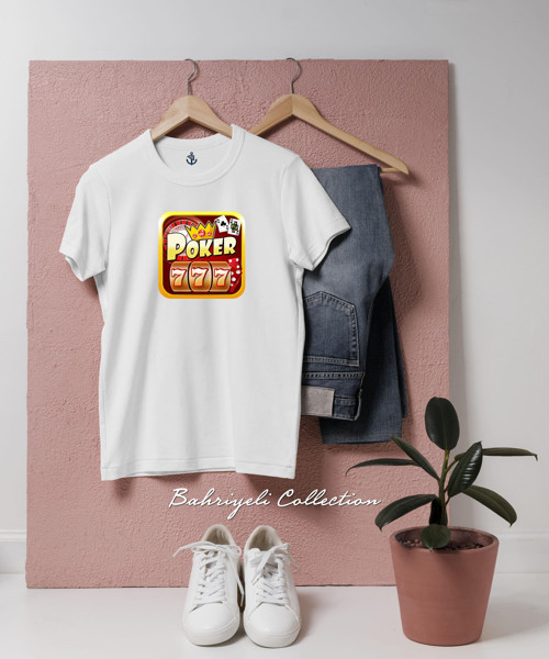 Oversize poket 777 slot Tasarımlı Unisex T-Shirt