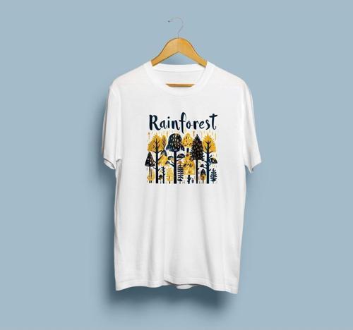 Oversize Rainforest Ağaçlar Tasarım unisex T-shirt