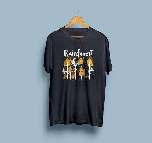 Oversize Rainforest Ağaçlar Tasarım unisex T-shirt