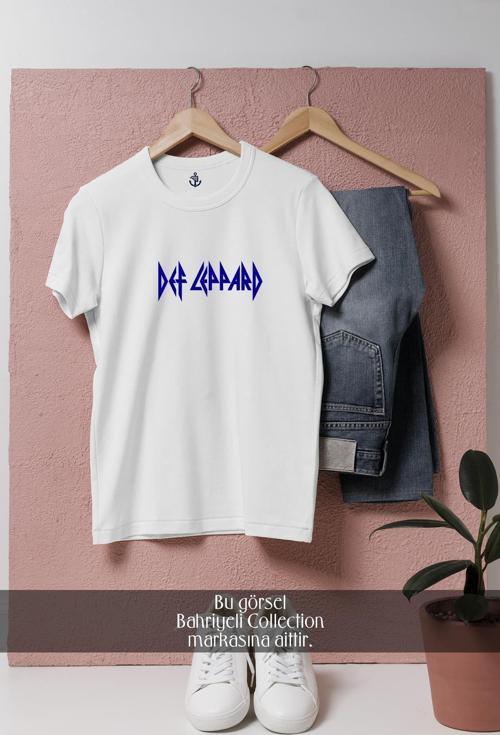 Oversize Def Leppard Logo(4)  Tasarımlı Unisex T-Shirt