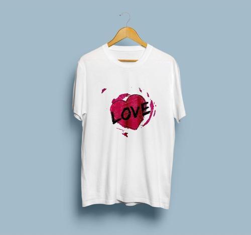 Oversize Love / Aşk ve Kalp tasarım unisex T-shirt