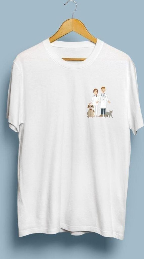 Oversize Veteriner / Vet Cep logolu unisex T-shirt