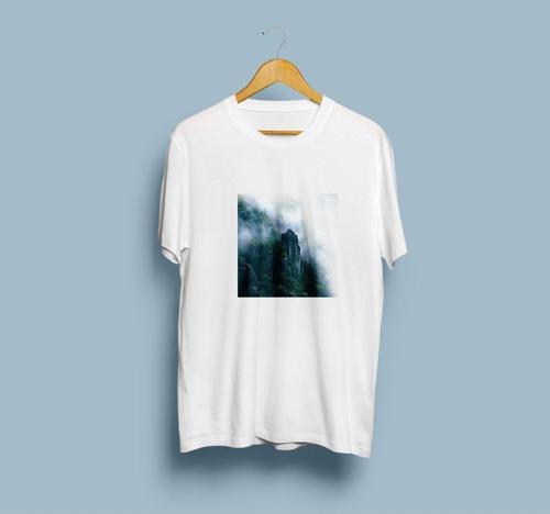Oversize Orman ve Uçurum Tasarım Unisex T-shirt