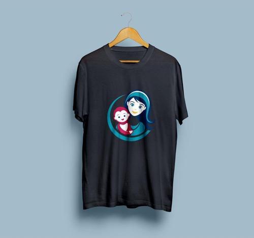 Oversize Anne ve Çocuk tasarım unisex T-shirt
