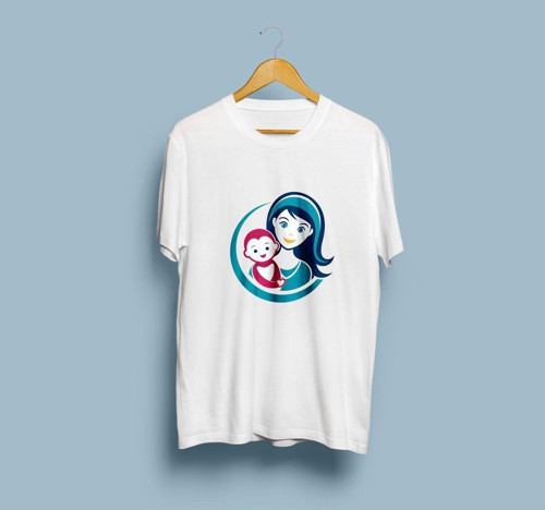 Oversize Anne ve Çocuk tasarım unisex T-shirt