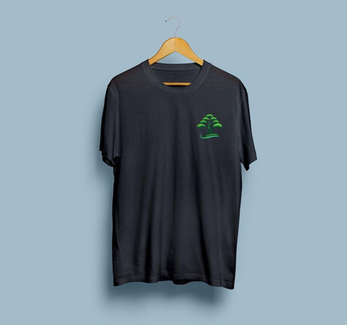 Oversize Ağaç ve Yeşil Tasarım unisex T-shirt