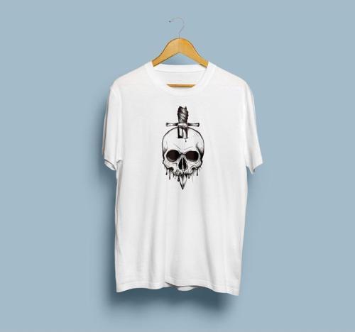 Oversize Kurukafa Kılıç tasarım unisex T-shirt