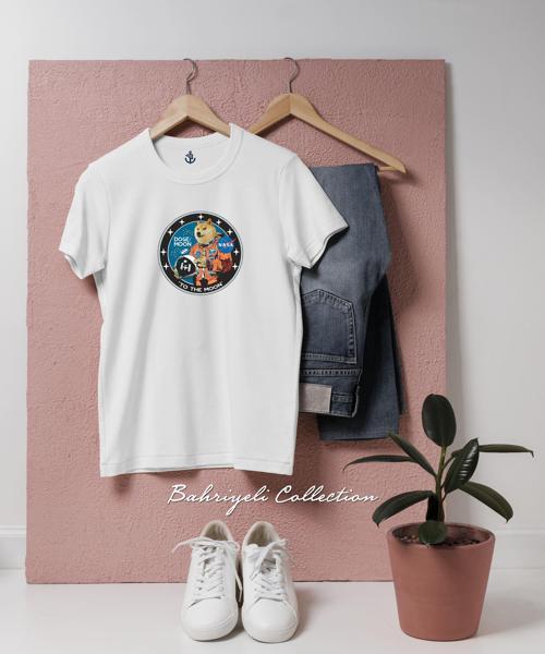 Oversize Doge Moon Doge Boğası Coin Tasarımlı Unisex T-Shirt