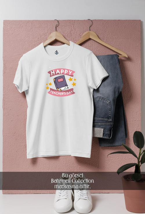 Oversize Öğretmenler Günü Kutlama Tasarımlı Unisex T-Shirt
