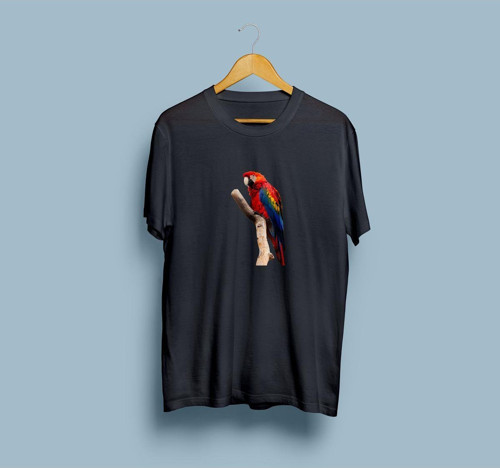 Oversize Papağan Tasarım unisex T-shirt