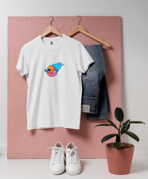 Oversize Donut Can Simidi Mini Dalgıç tasarım unisex T-shirt