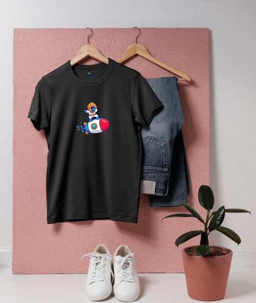 Oversize Mini Denizaltı Üstünde Mini Dalgıç Tasarım unisex T-shirt
