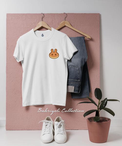 Oversize pancakeswap _ cake kripto Cep Tasarımlı Unisex T-Shirt