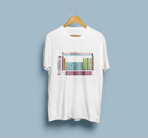 Oversize Elementler Periyodik Tablo / Kimya Tasarım unisex T-shirt