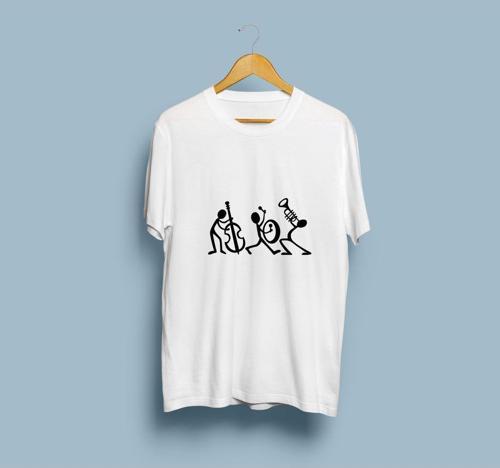 Oversize Çubuk Müzisyen ve Müzik aletleri tasarım unisex T-shirt