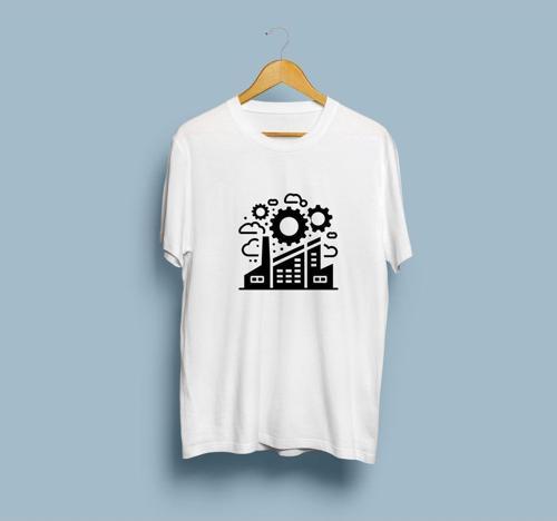 Oversize Fabrika / Ağır sanayi tasarım unisex T-shirt
