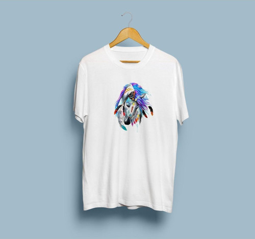 Oversize Rainbow At tasarım unisex T-shirt
