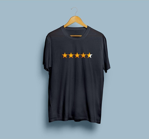 Oversize Şampiyon 4.5 Yıldız Tasarım unisex T-shirt