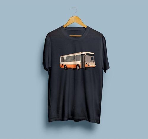 Oversize Eski Yolcu Otobüsü tasarım unisex T-shirt