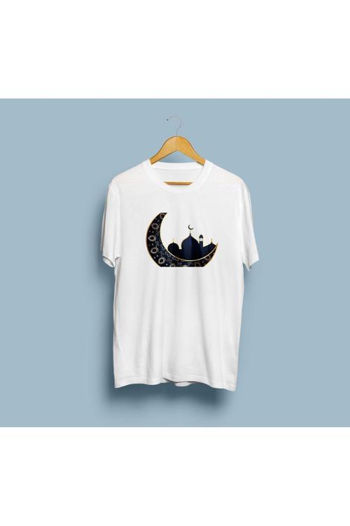 Oversize Mübarek Ramazan Bayramı Ayı tasarım unisex T-shirt