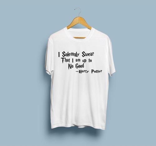 Oversize Harry Potter Yazılı unisex T-shirt