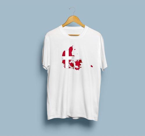 Oversize Denmark / Danimarka Haritası  tasarım unisex T-shirt