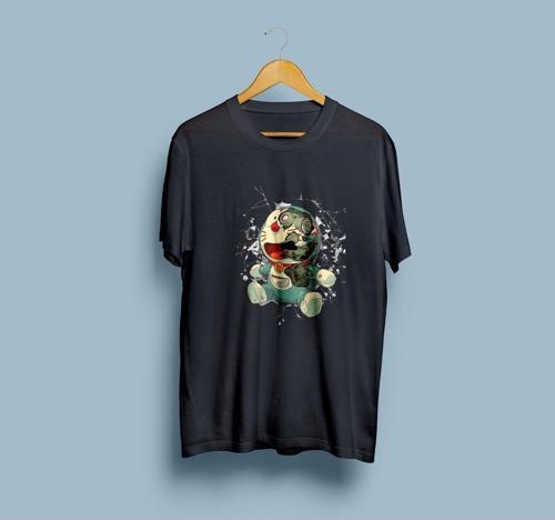 Oversize Parçalanmış Peluş Tasarım unisex T-shirt