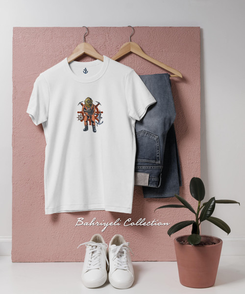 Oversize Dalgıç - Diver Tasarımlı Unisex T-Shirt
