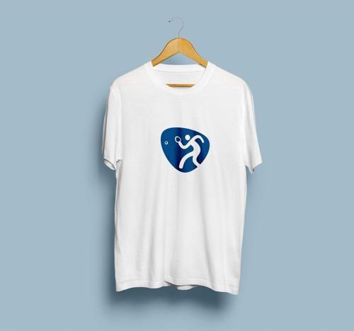 Oversize Olimpiyat Oyunları Masa Tenisi logolu unisex T-shirt