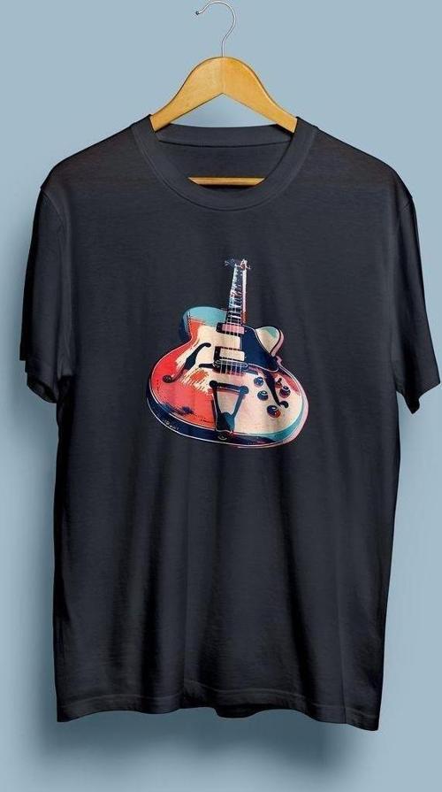 Oversize Gitar / Guitar Tasarım unisex T-shirt