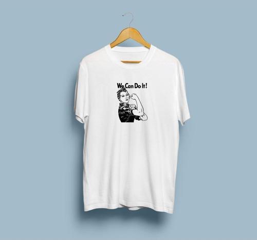 Oversize Bunu Yapabiliriz Kadın Gücü Tasarım unisex T-shirt